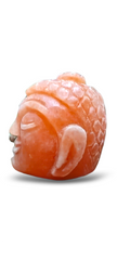 Orange Natural Selenite Buddha Head Statue